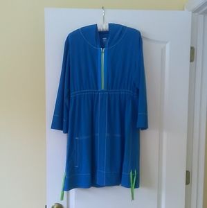 Title Nine Hooded Zip Beach Swim Cover Up